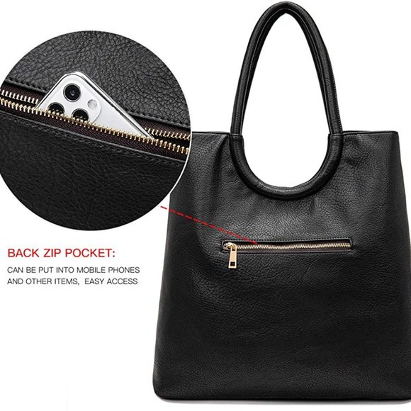 Tami Women Elegant Leather Tote Brown - Picture 6 of 7